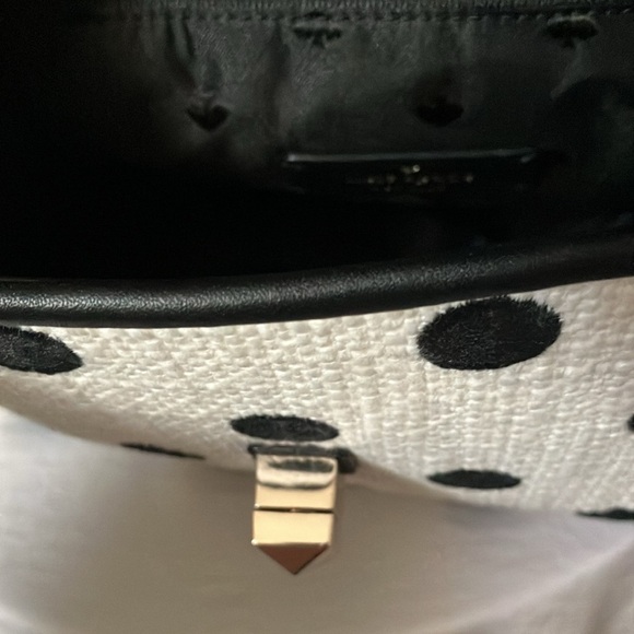 Kate Spade: Natalia Cream embroidered dot- medium Flap- Shoulder Purse/ Handbag - Picture 12 of 16